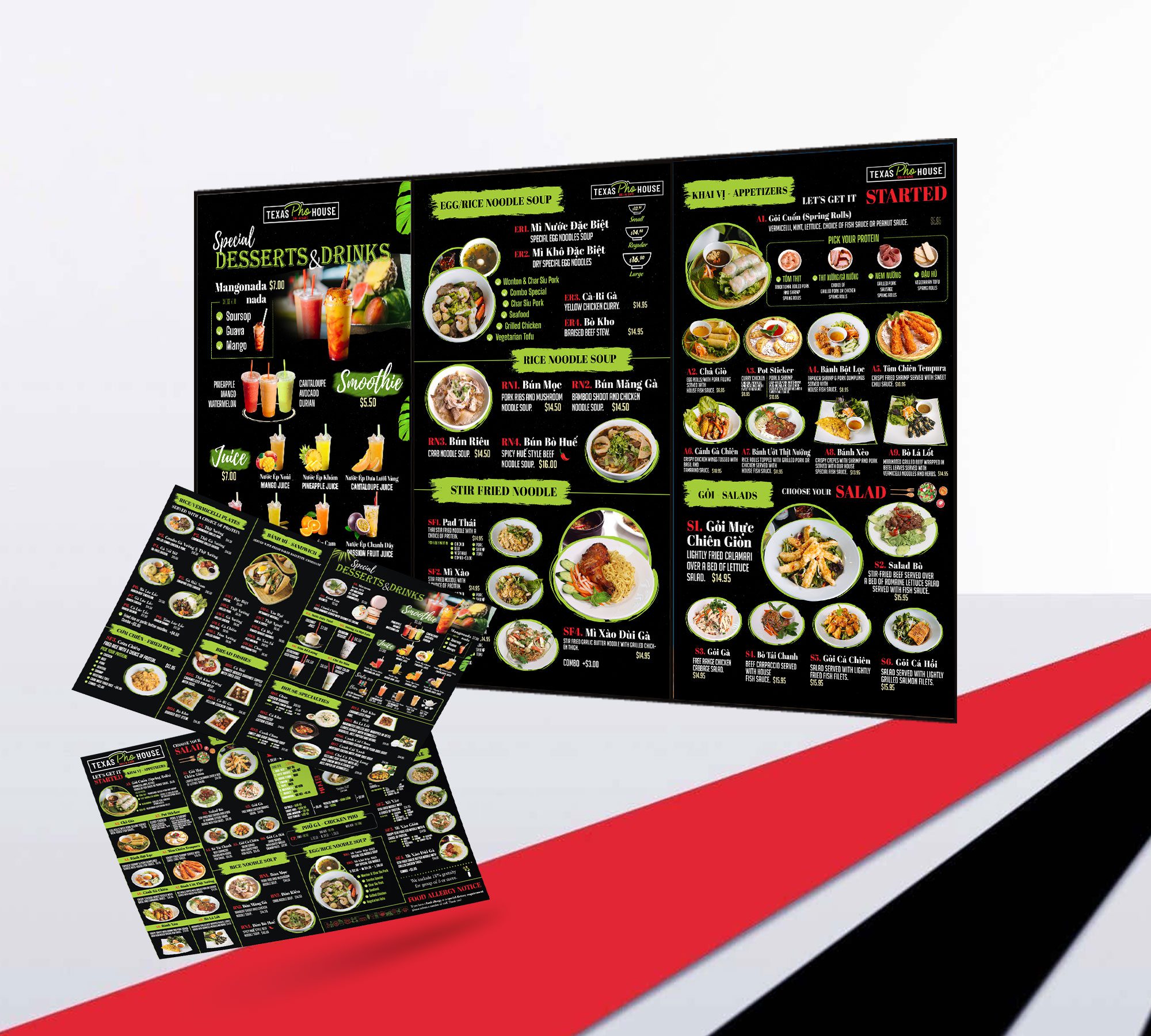 Project: Texas Pho House Photography & TV Digital Menu